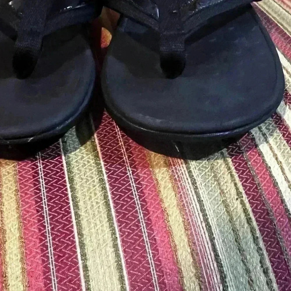 WOMENS ORTHAHEEL BLACK PATENT FLIP FLOP - Picture 8 of 13